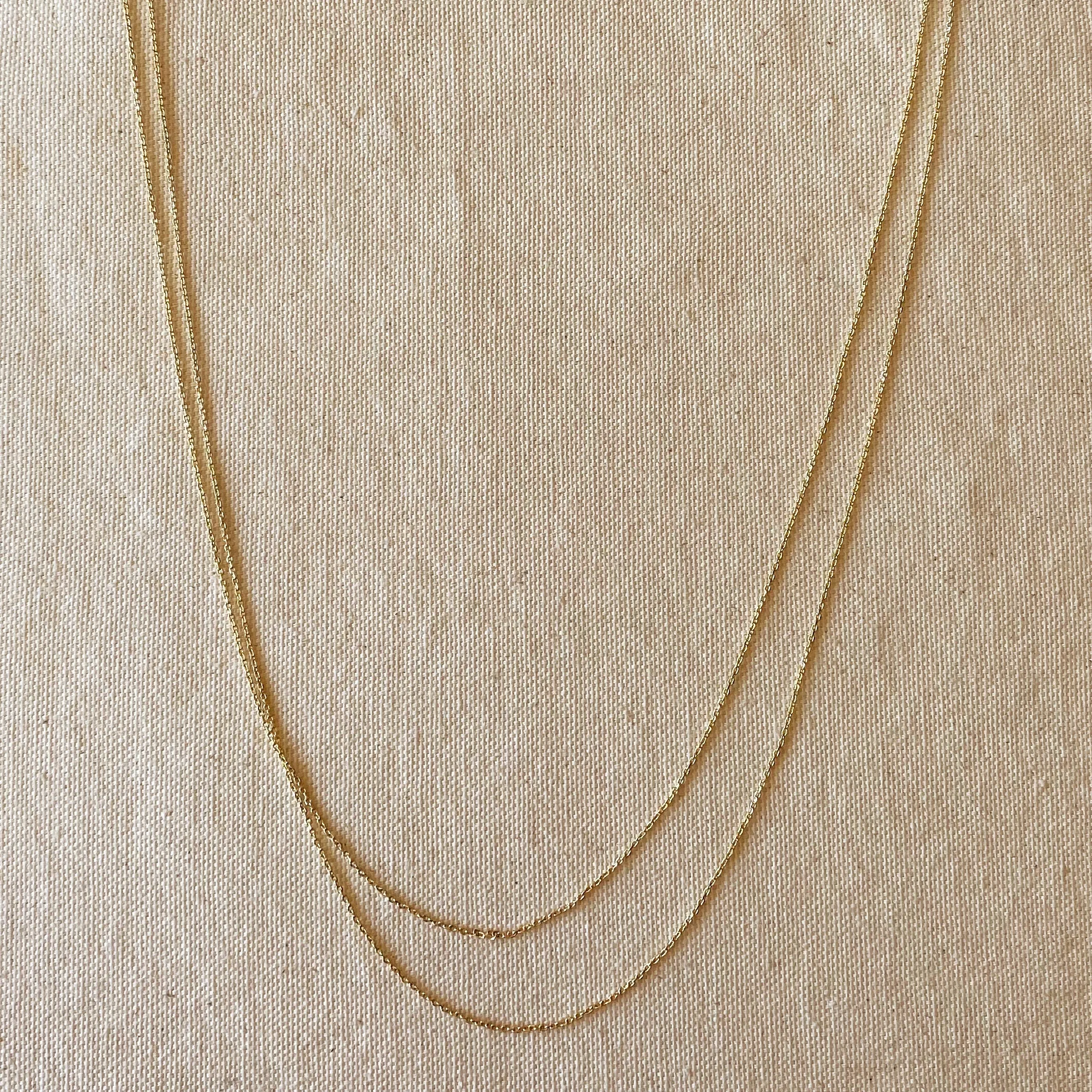 18k Gold Filled 2.5mm cable link chain