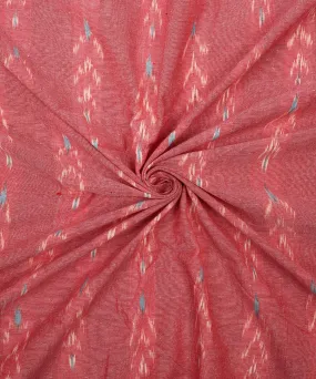 2.5 m Pink cotton handloom pochampally ikat fabric