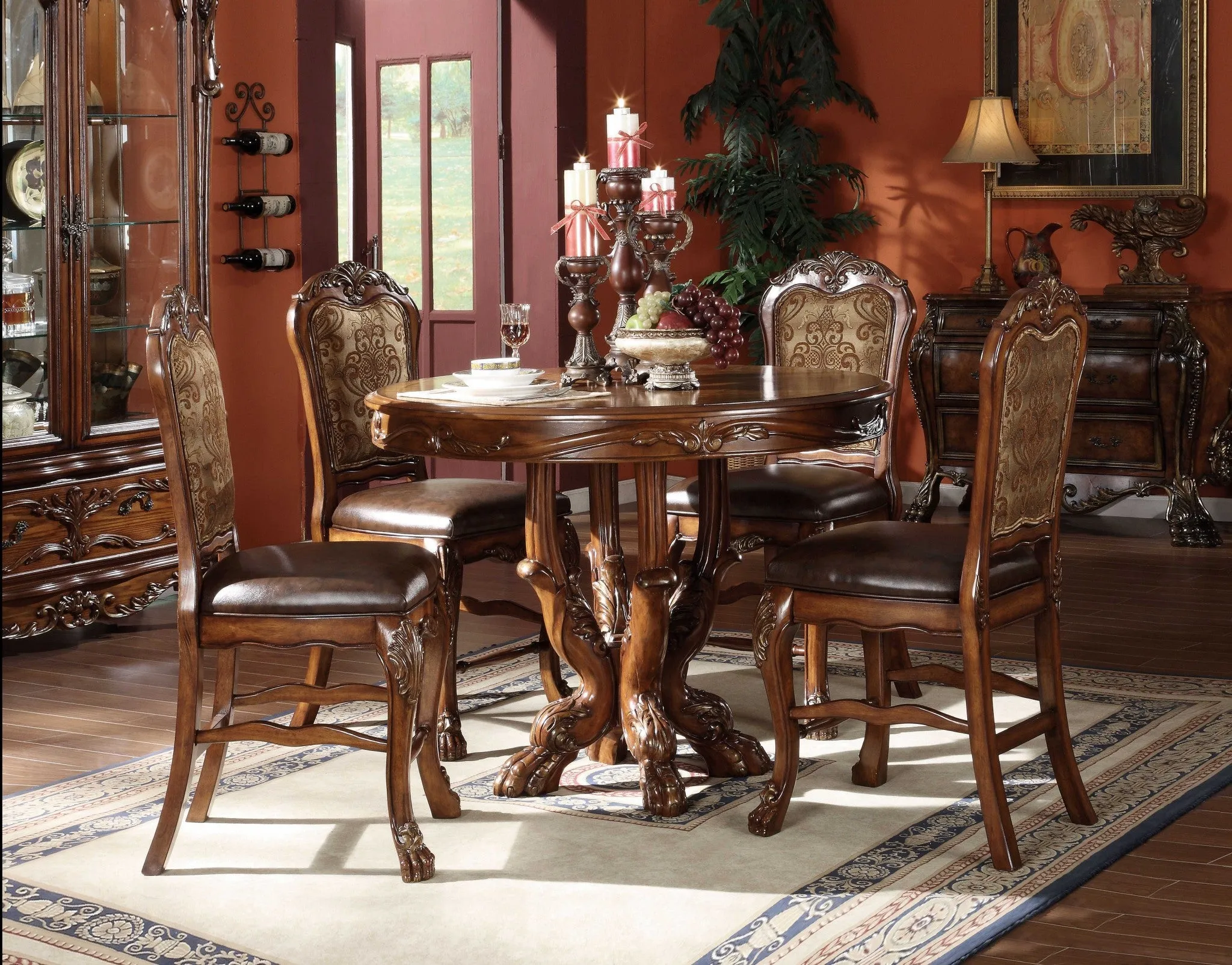 48 Brown Solid Wood Dining Table