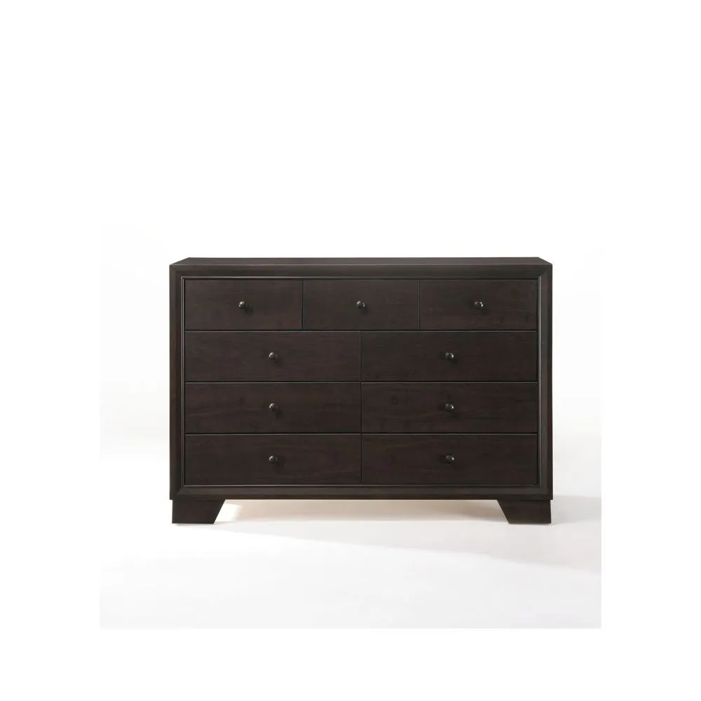 57 Espresso Solid and Manufactured Wood Double Dresser