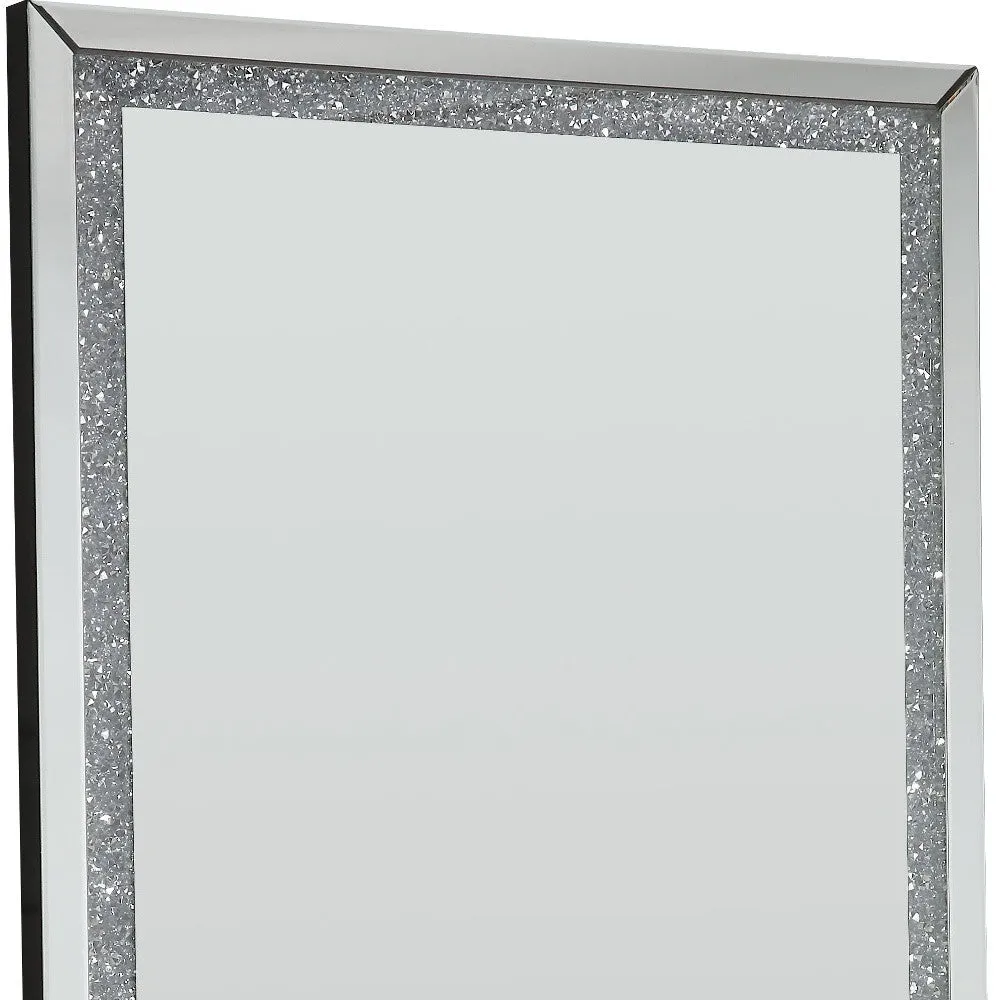 68 LED, Mirrored & Faux Diamonds Lighted Accent Mirror