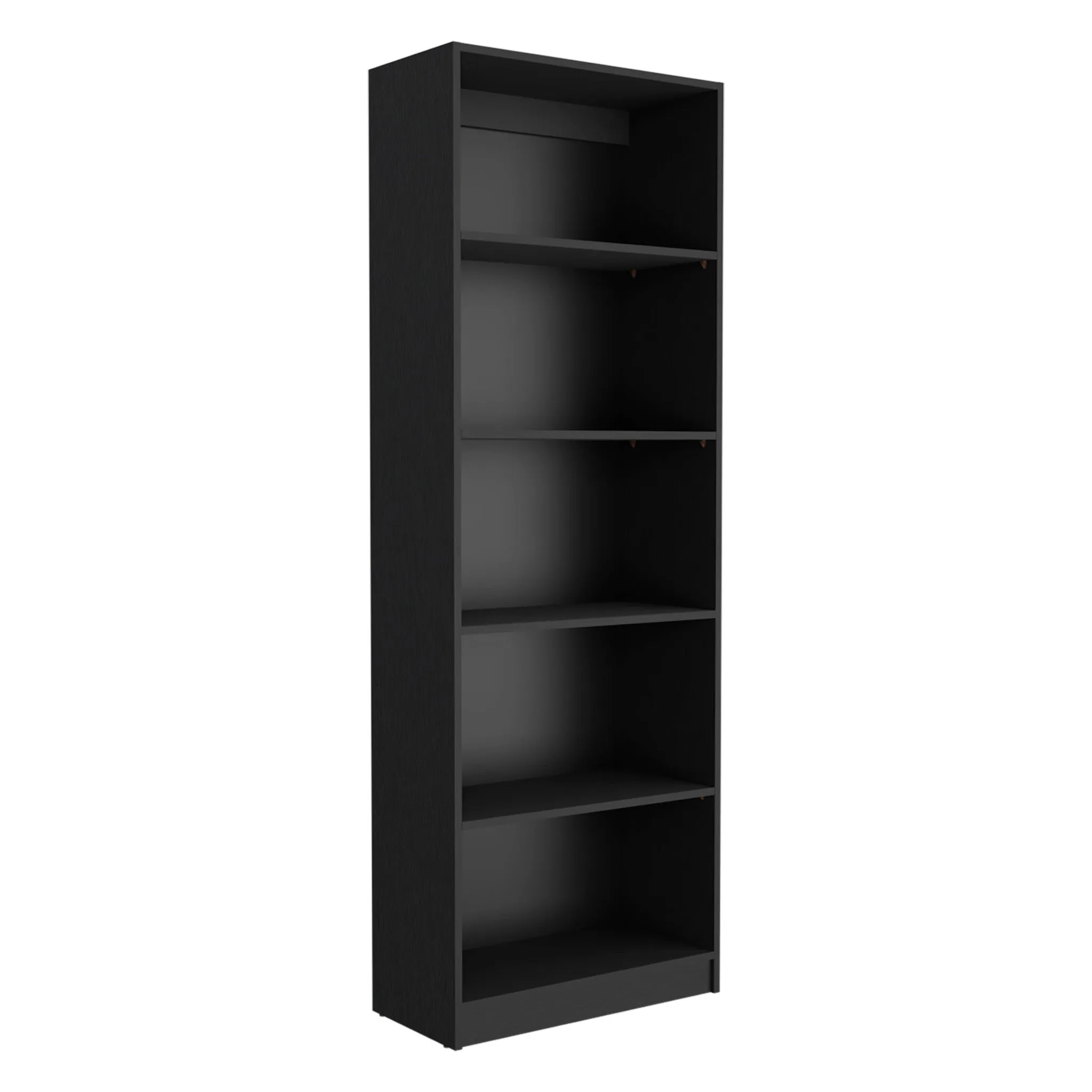 71 Black Five Tier Bookcase