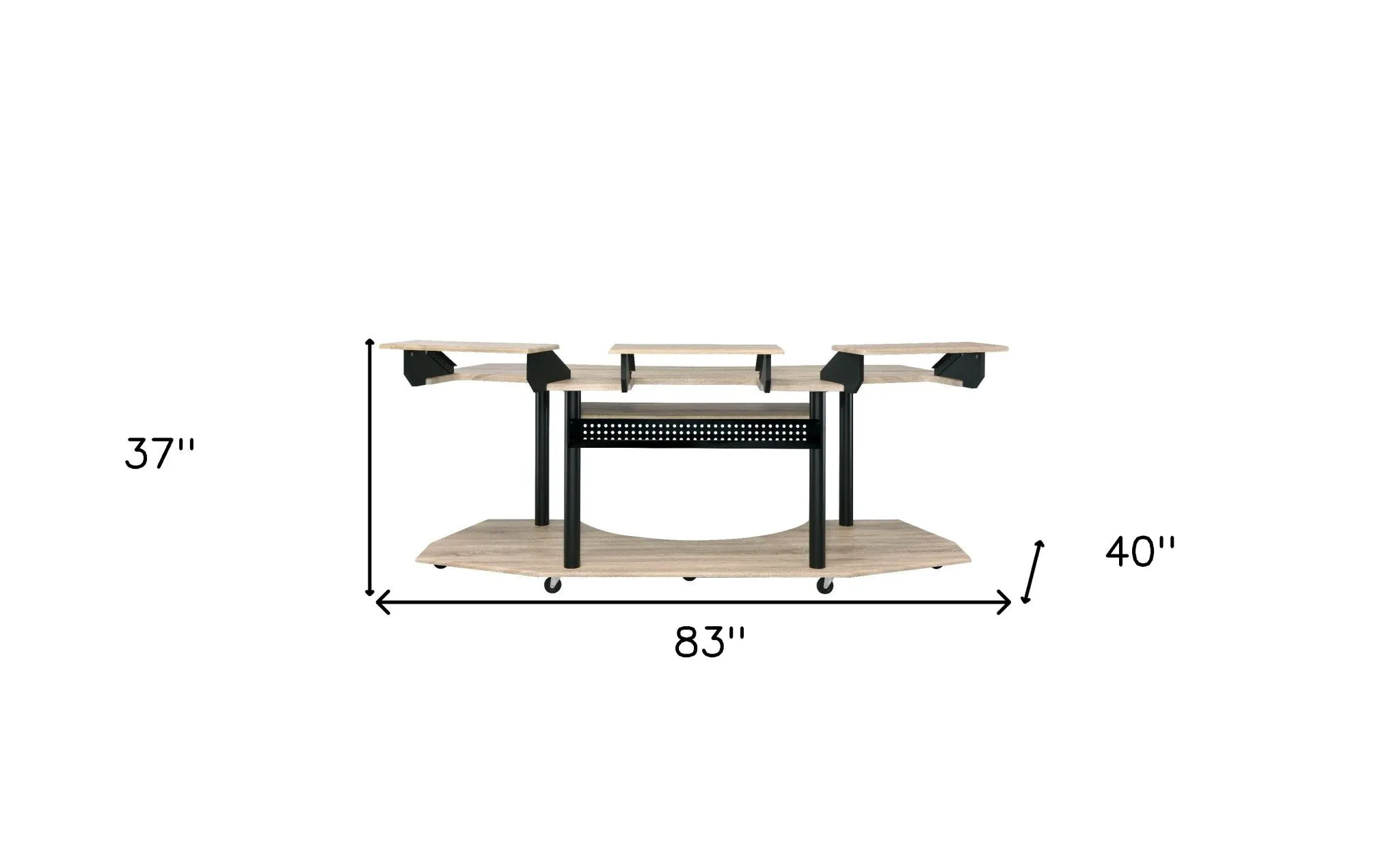 83 Natural and Black Unique Computer Desk