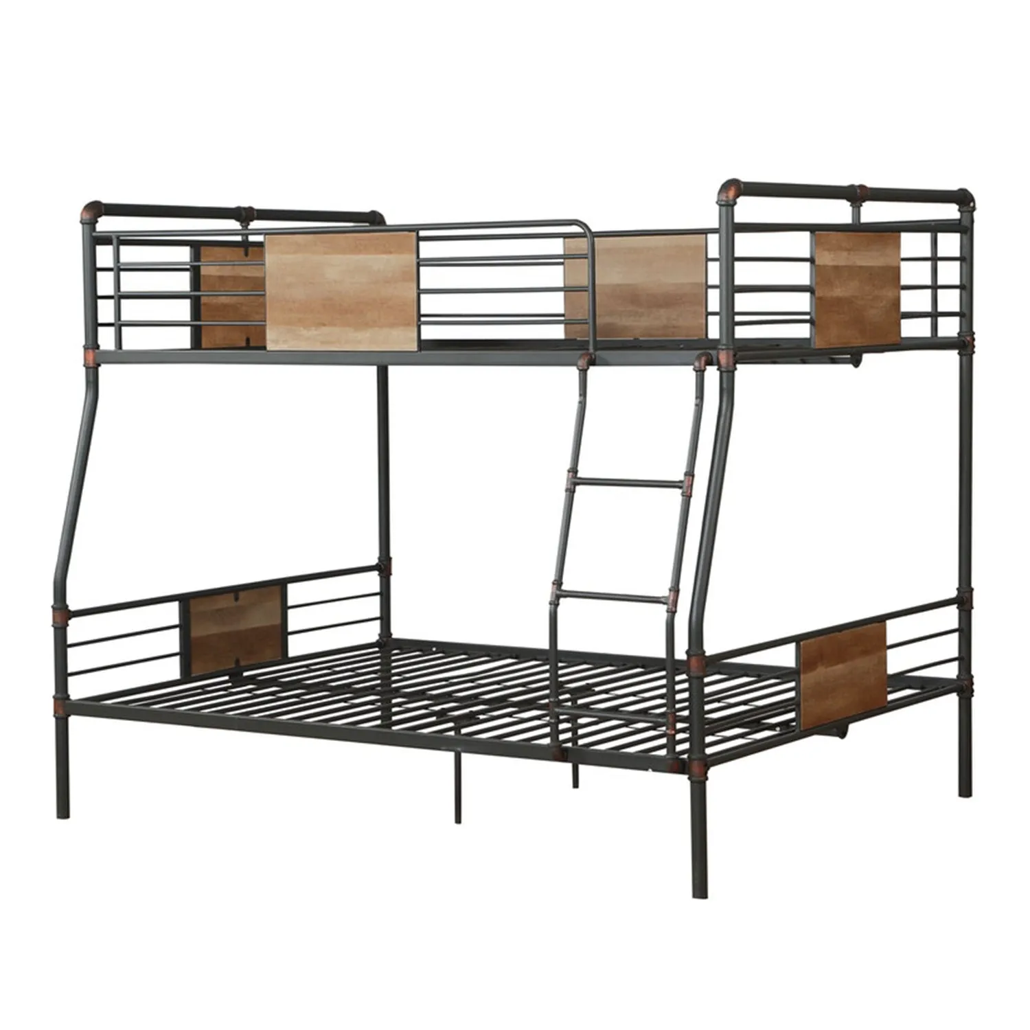 83 X 65 X 68 Sandy Black  Dark Bronze Handbrushed Queen Over Queen Bunk Bed