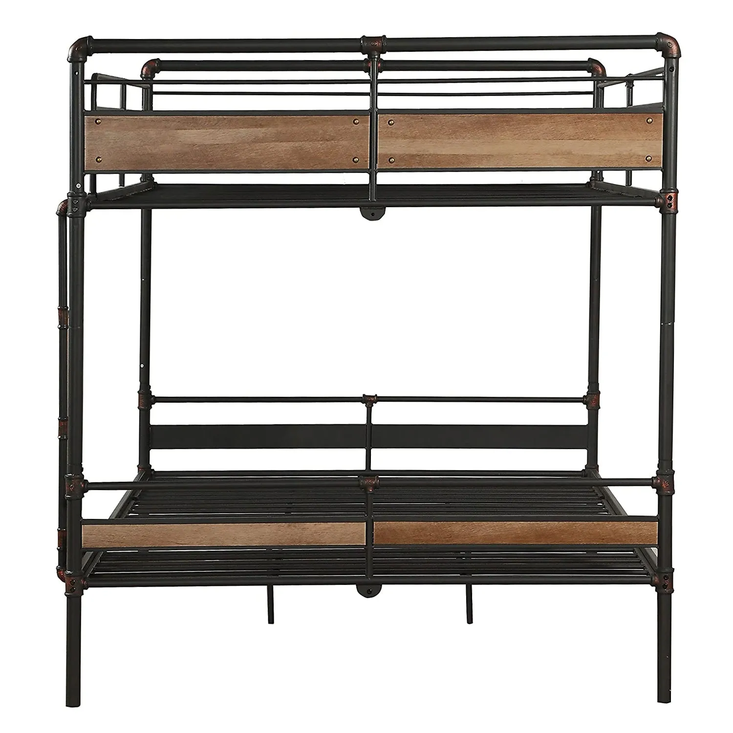 83 X 65 X 68 Sandy Black  Dark Bronze Handbrushed Queen Over Queen Bunk Bed