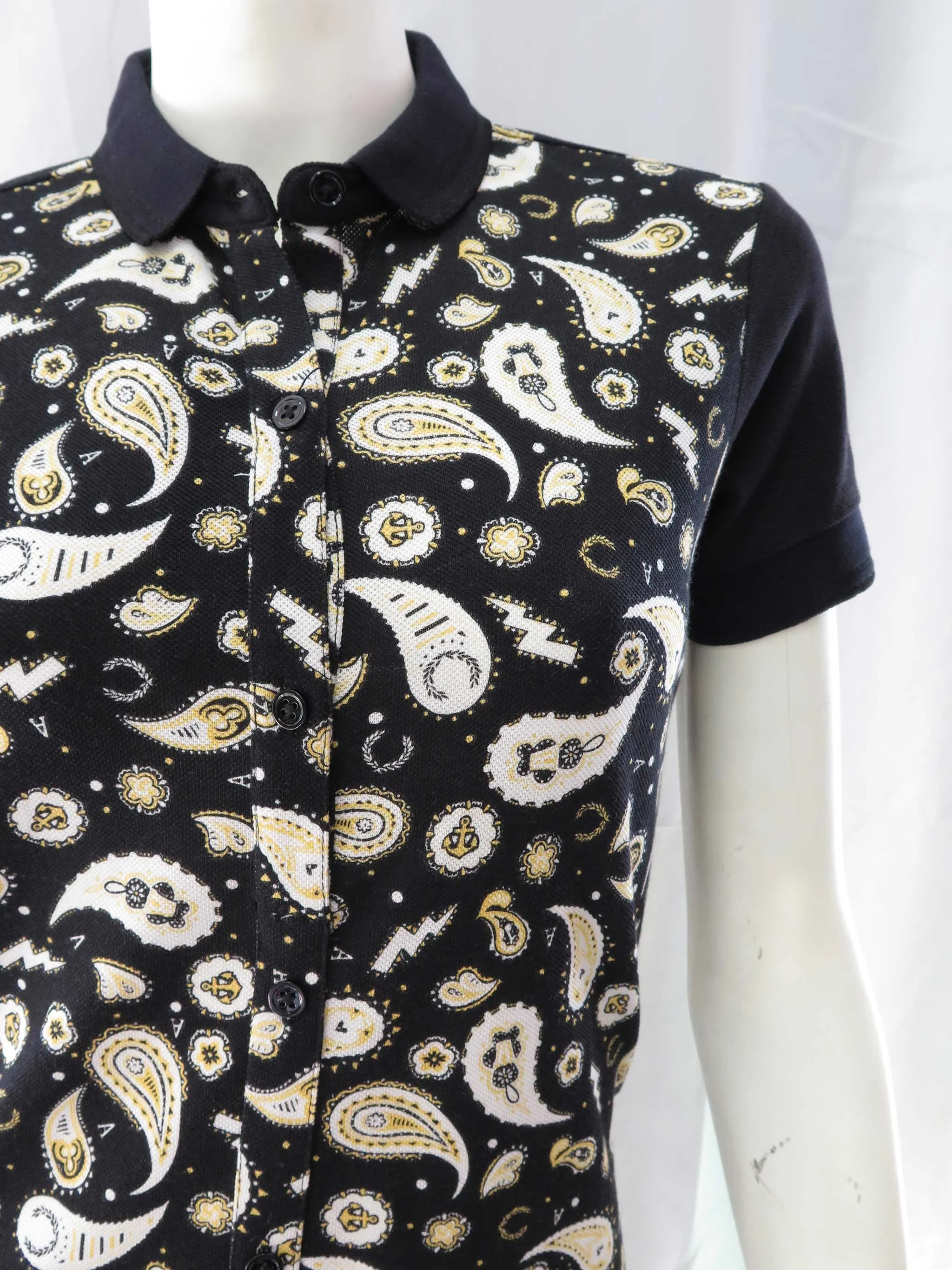 Amy Winehouse Black Bandana Print Fred Perry Shirt Dress