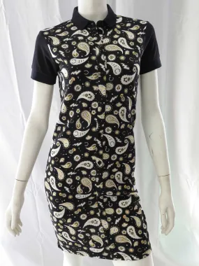 Amy Winehouse Black Bandana Print Fred Perry Shirt Dress