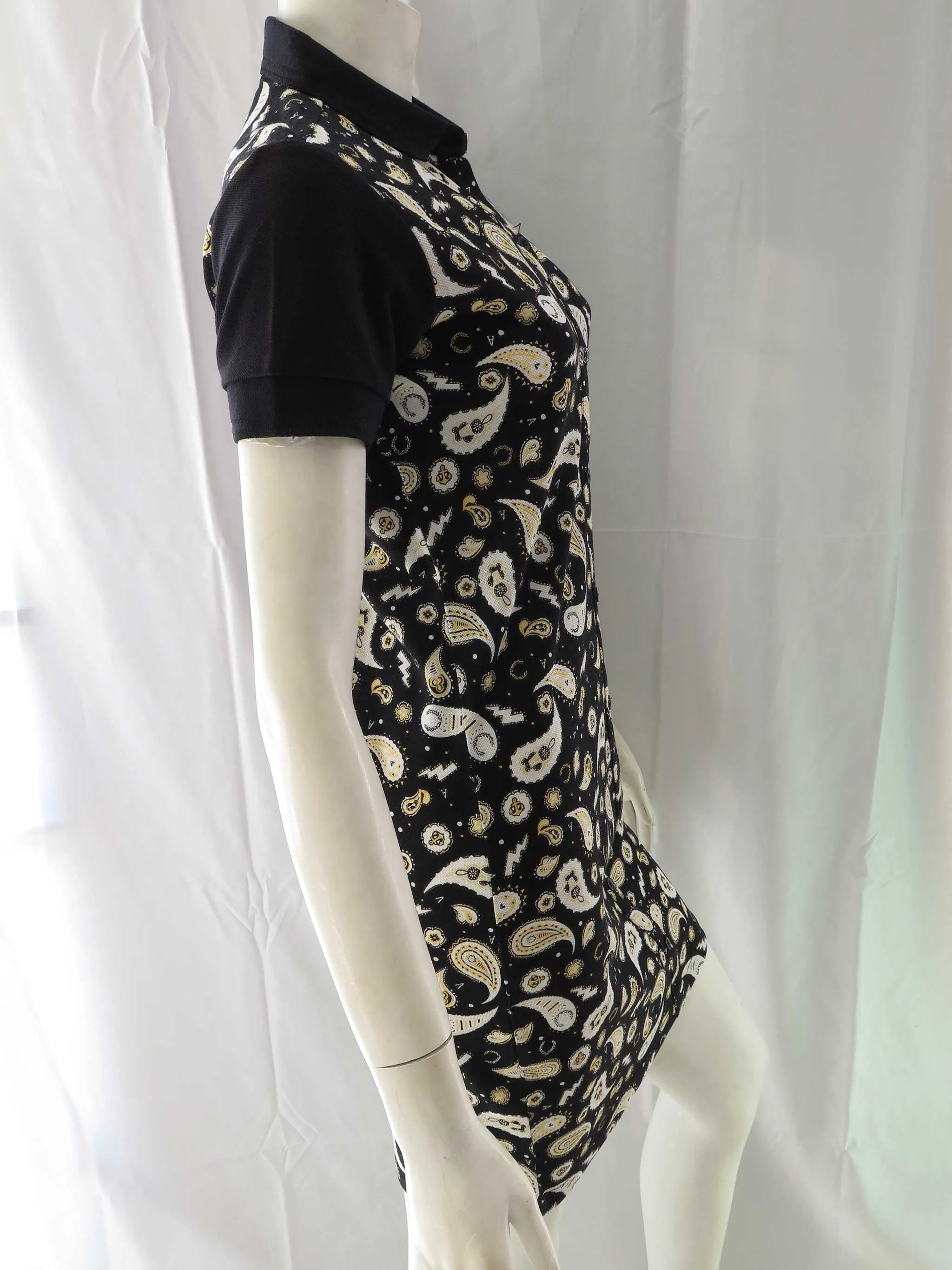 Amy Winehouse Black Bandana Print Fred Perry Shirt Dress