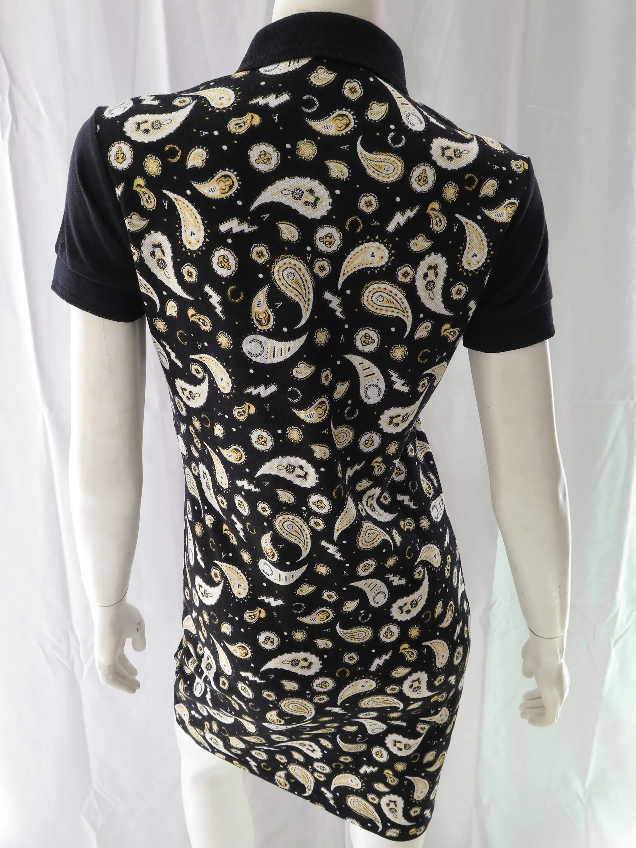 Amy Winehouse Black Bandana Print Fred Perry Shirt Dress