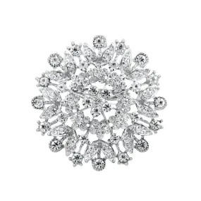 Années 40 Broche Circulaire Strass Rétro