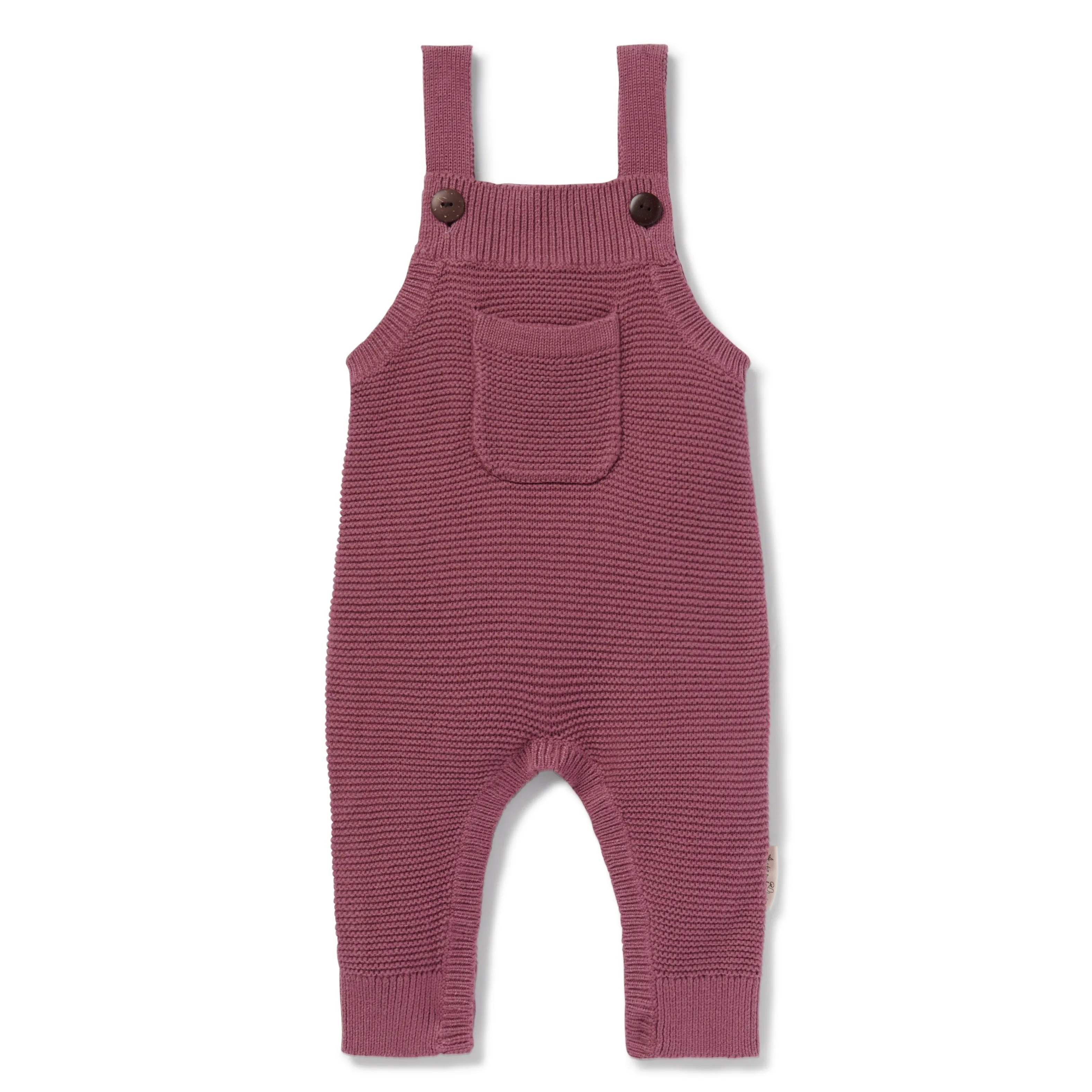 Aster and Oak Knit Overalls - Berry