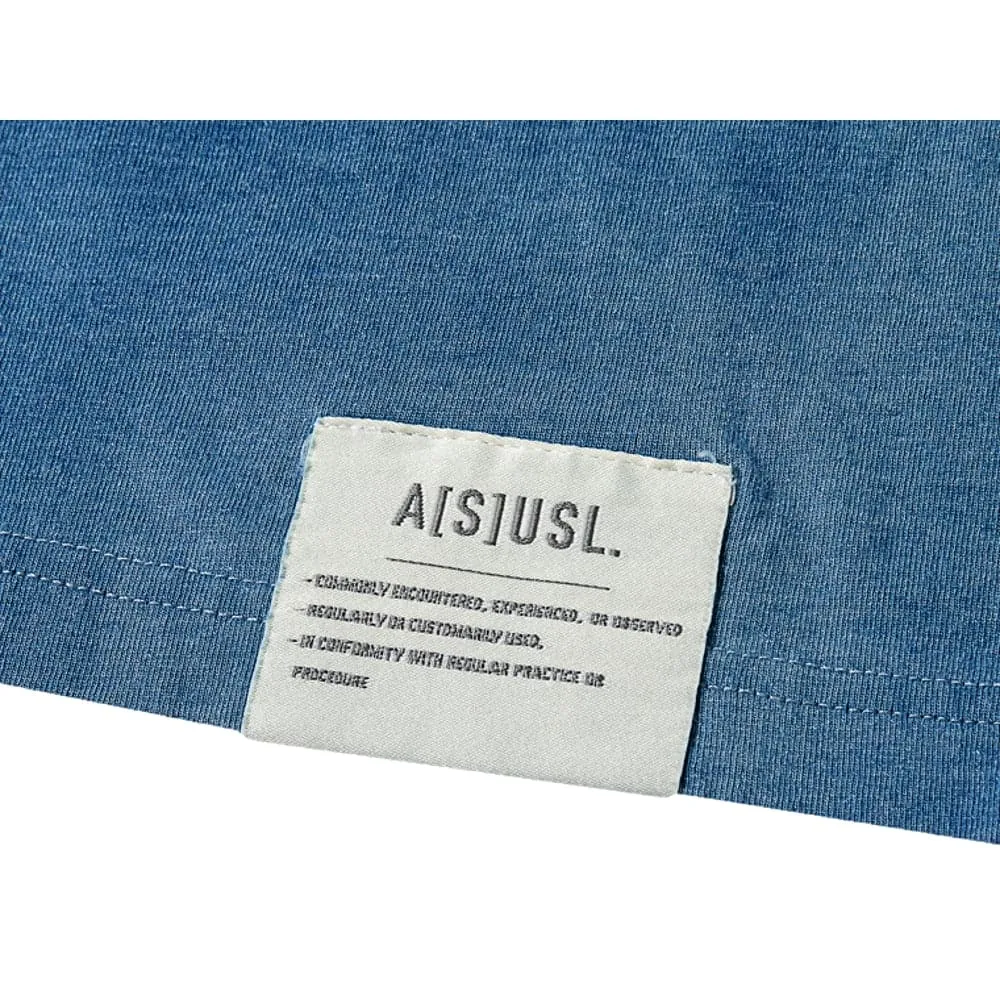 A[S]USL INDIGO LONG TEE-LIGHT BLUE