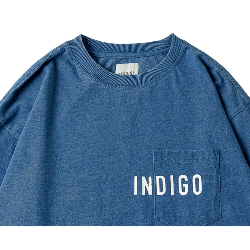 A[S]USL INDIGO LONG TEE-LIGHT BLUE