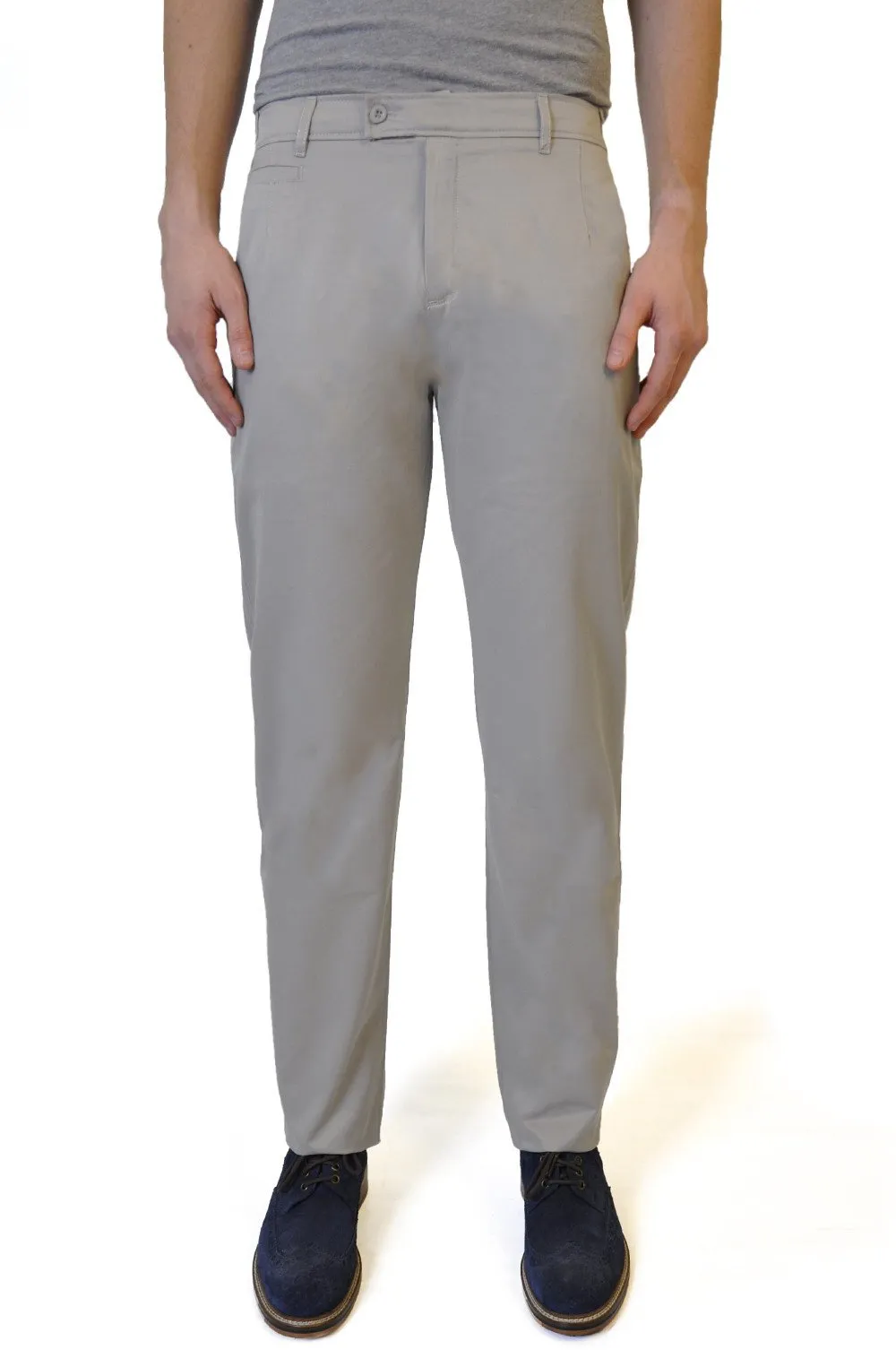 Beige Cotton Chino Trouser