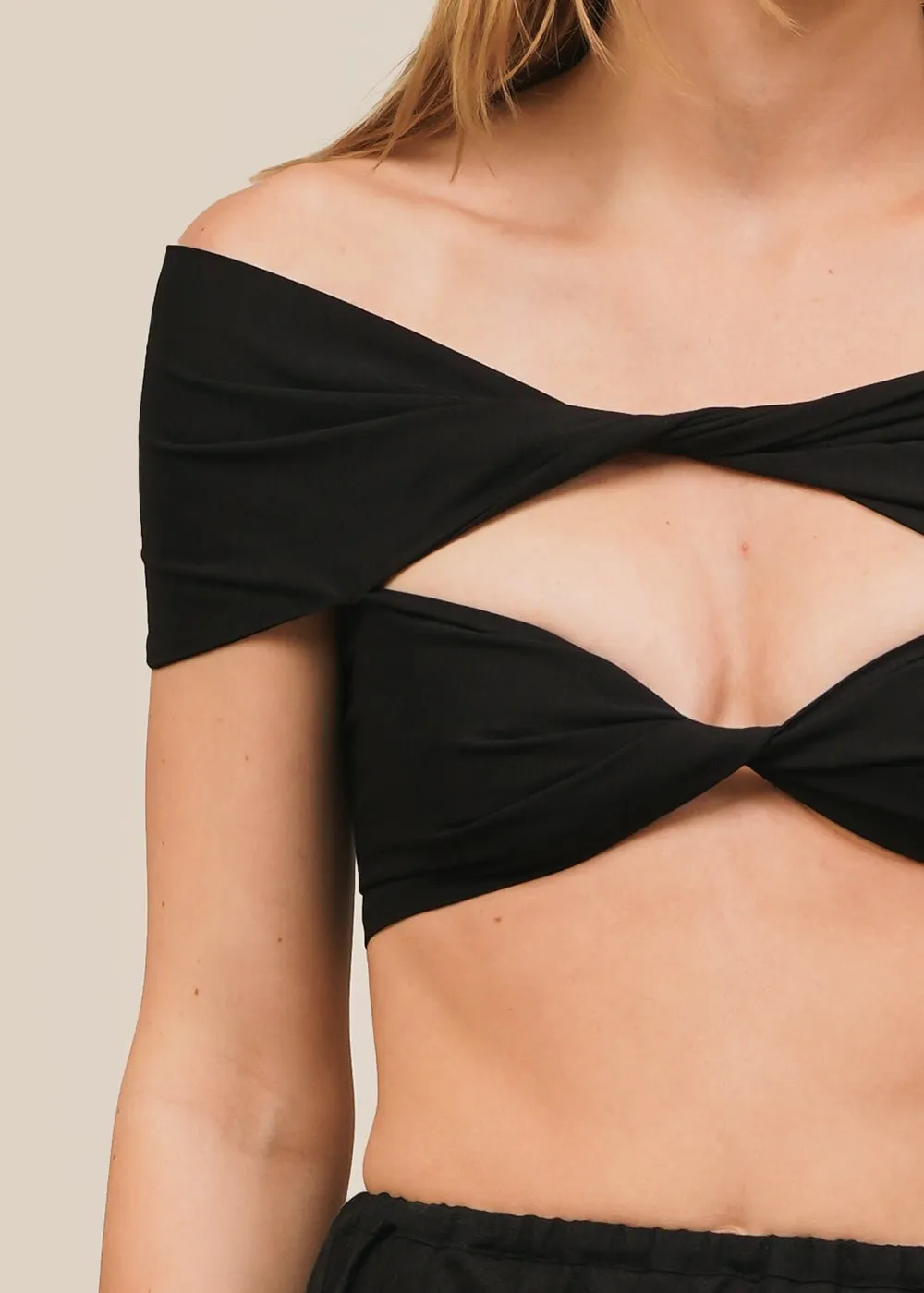 Black Double Bandeau Top