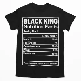 Black King Nutrition Facts T-shirt