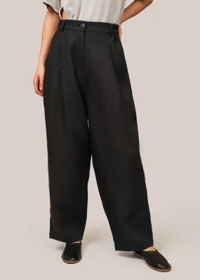 Black New Age Linen Pants