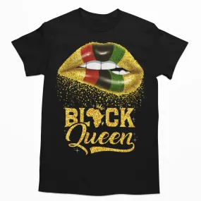 Black Queen Sexy Lips T-shirt