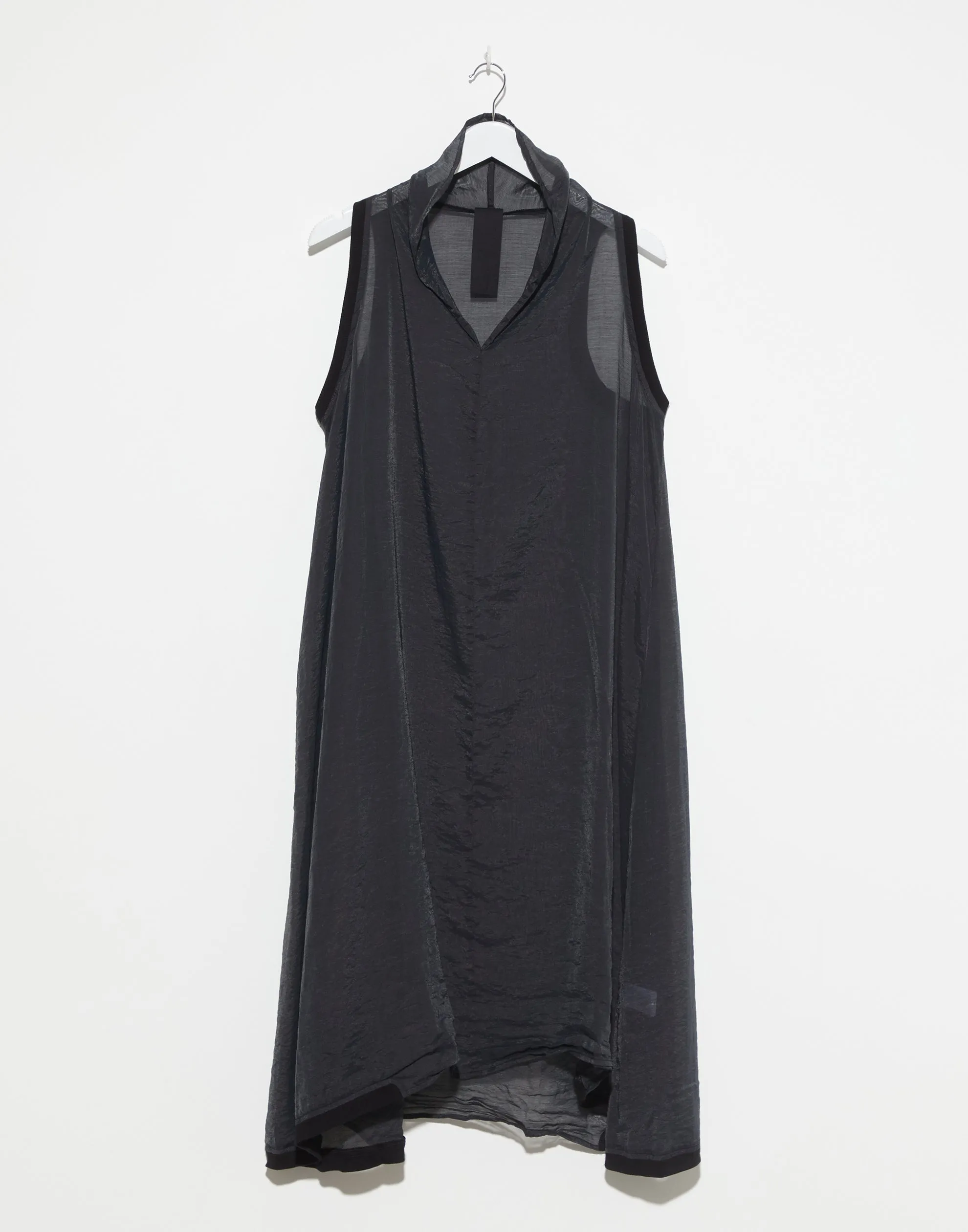 Black Semi Sheer Sleeveless Dress