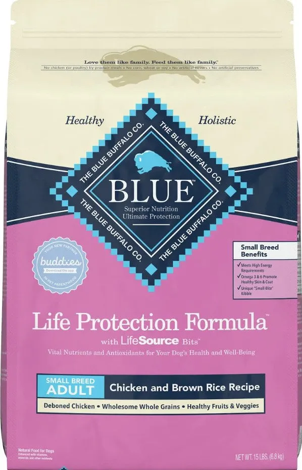 Blue Buffalo Life Protection Natural Chicken & Brown Rice Recipe Small Breed Adult Dry Dog Food