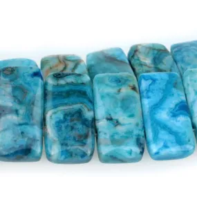 Blue Crazy Lace Agate 10x20mm Double Drill 8-Inch