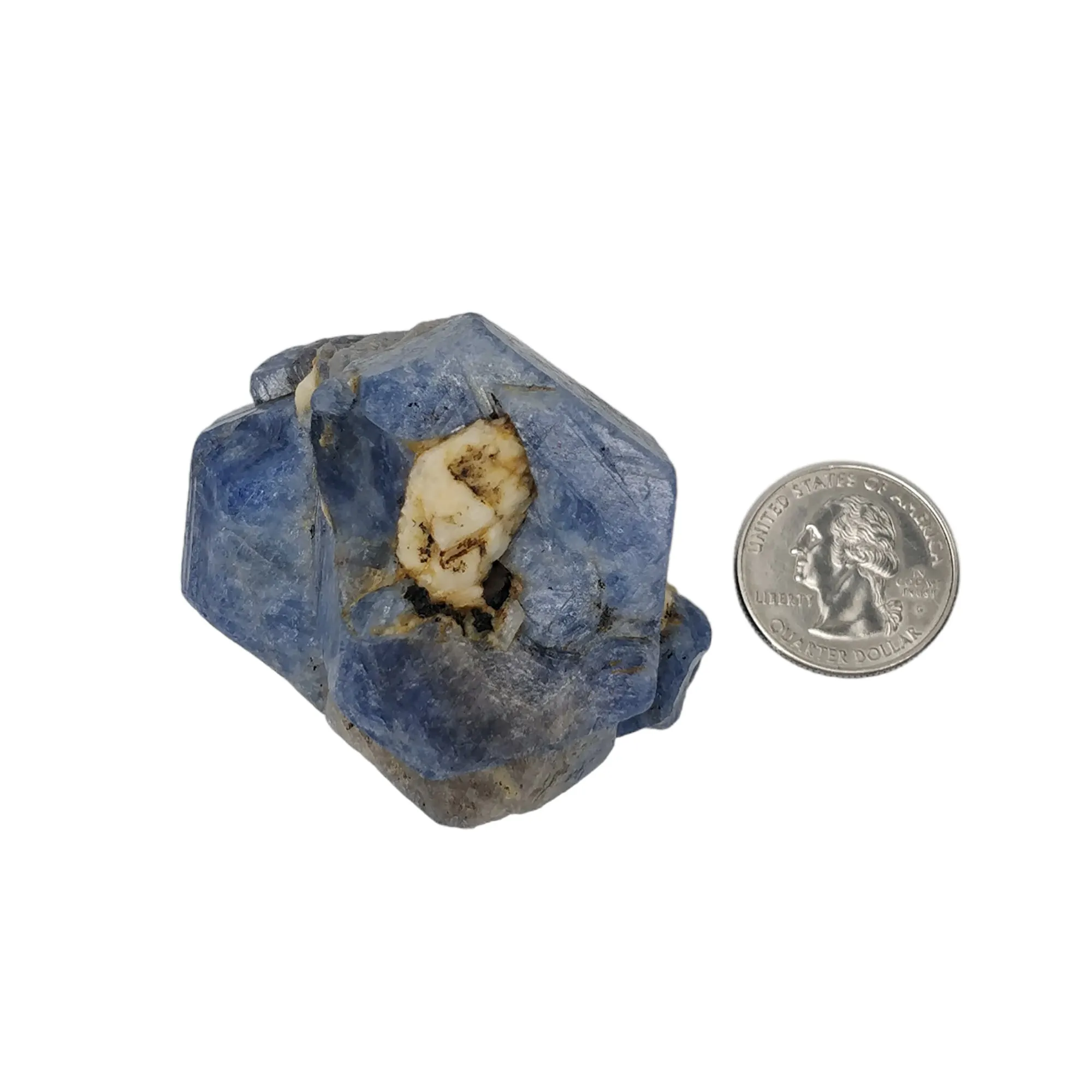 BLUE SAPPHIRE Gemstone Crystal : 934.35cts Natural Unheated Sapphire Corundum Rough Specimen 52*55mm