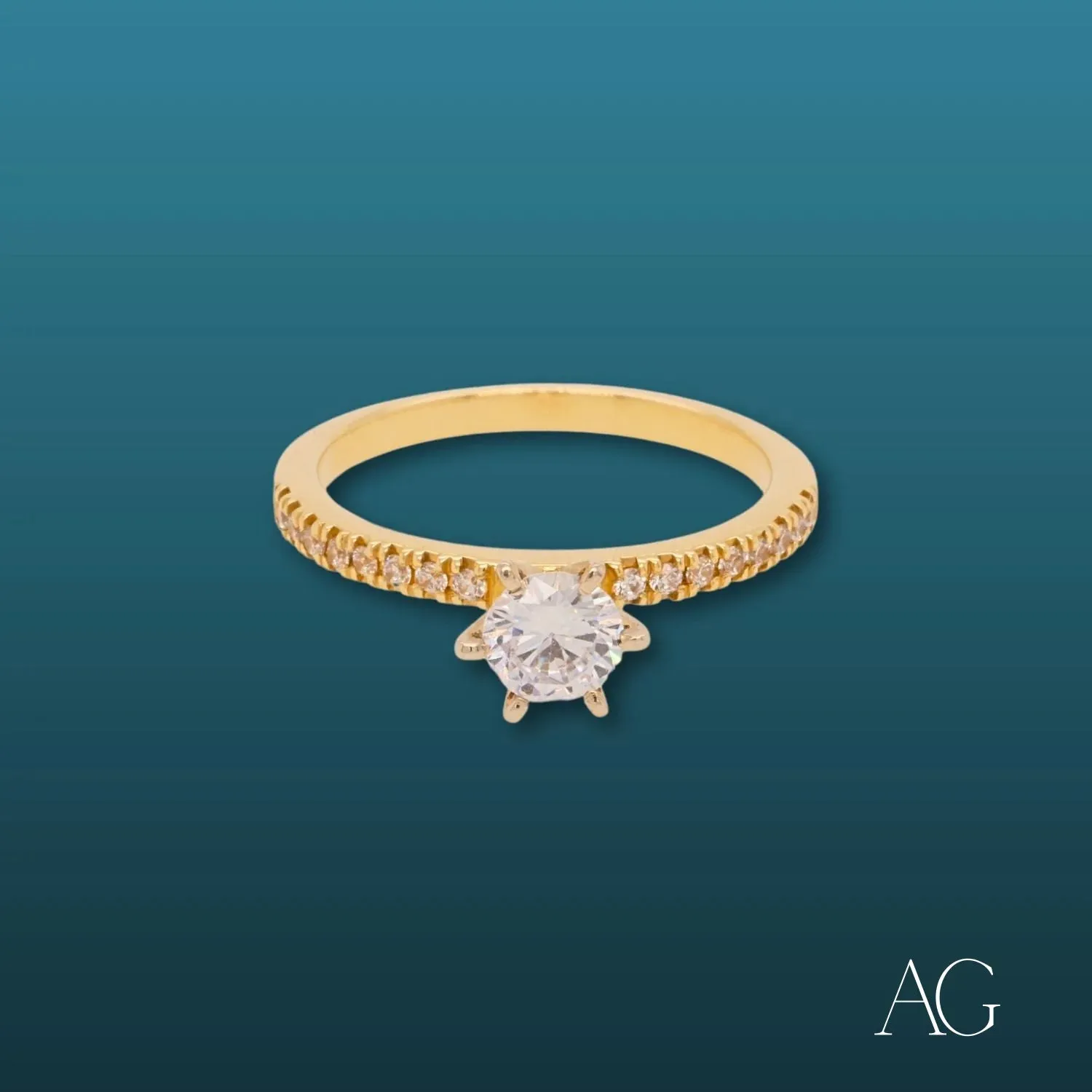 Brilliance Redefined: The 18k CZ Ring