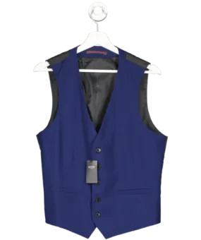 Burton Blue Slim Fit Navy Stretch Tuxedo Waistcoat UK M