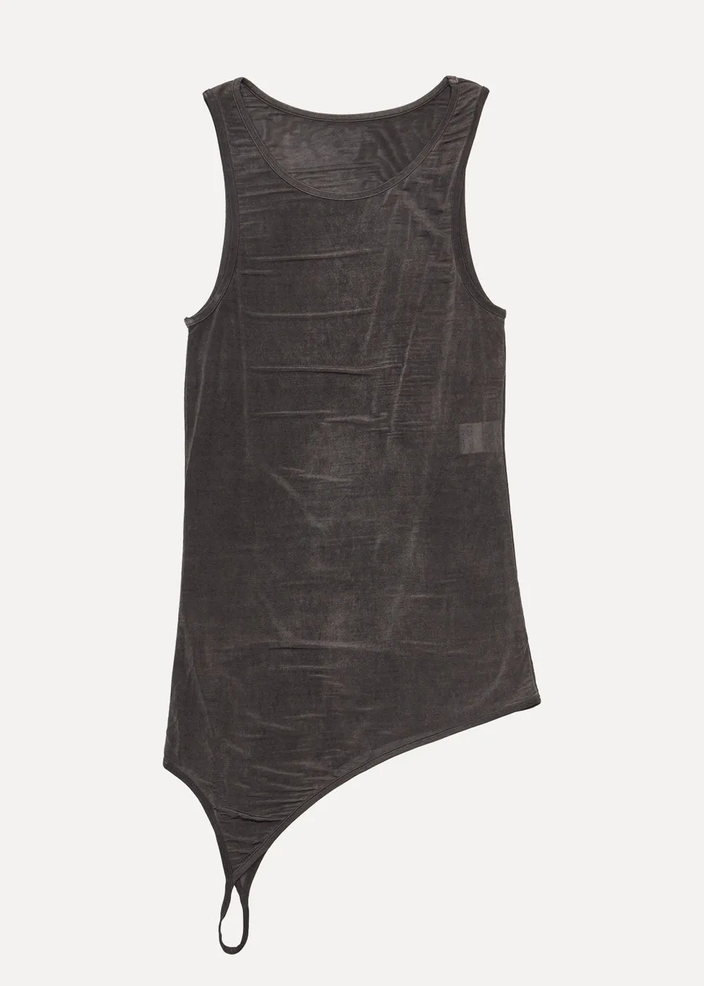 Charcoal Three Straps Sleeveless Top