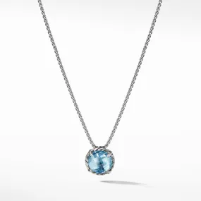 Chatelaine Pendant Necklace with Blue Topaz