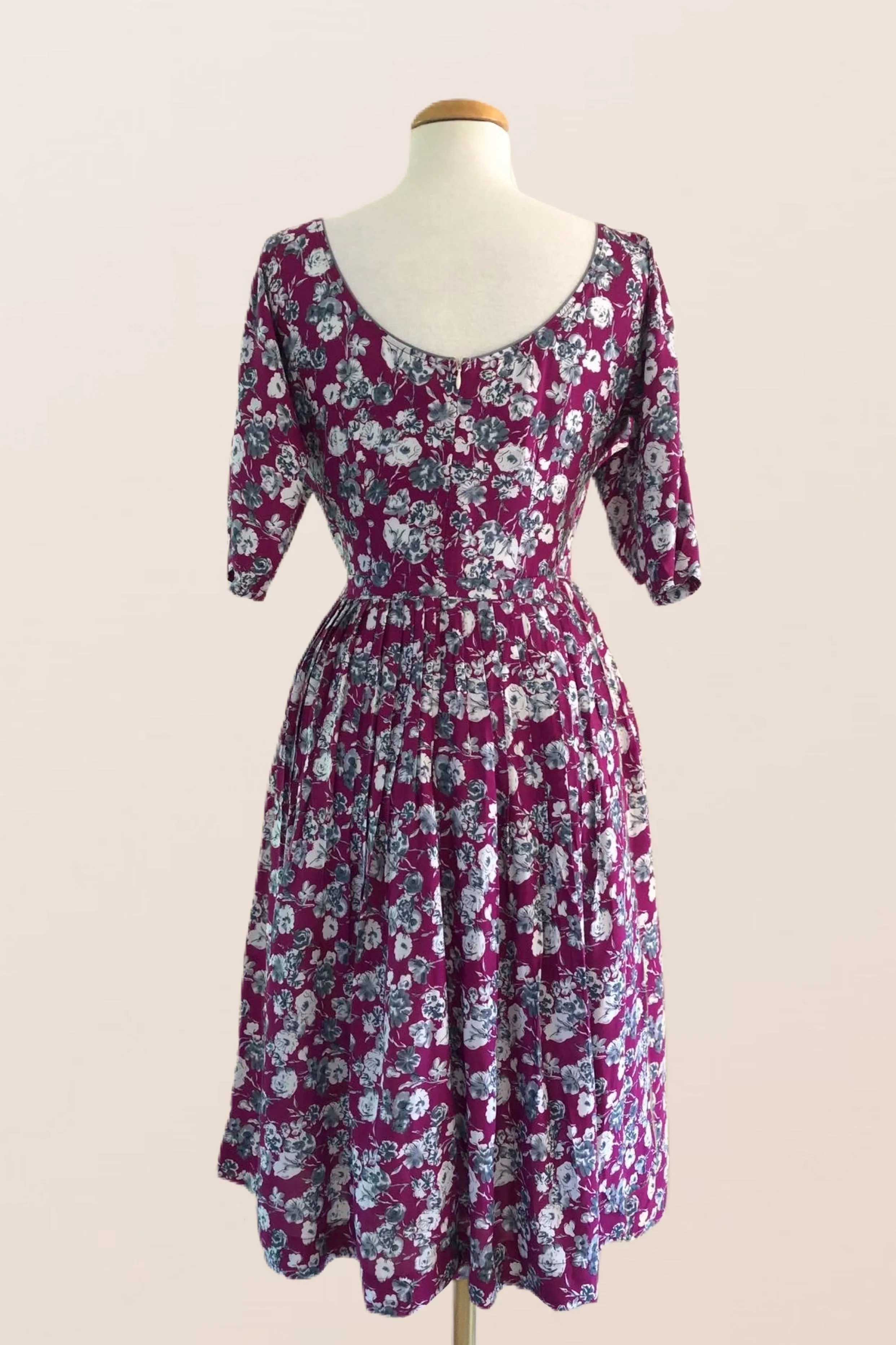 Clarissa Purple Floral Dress