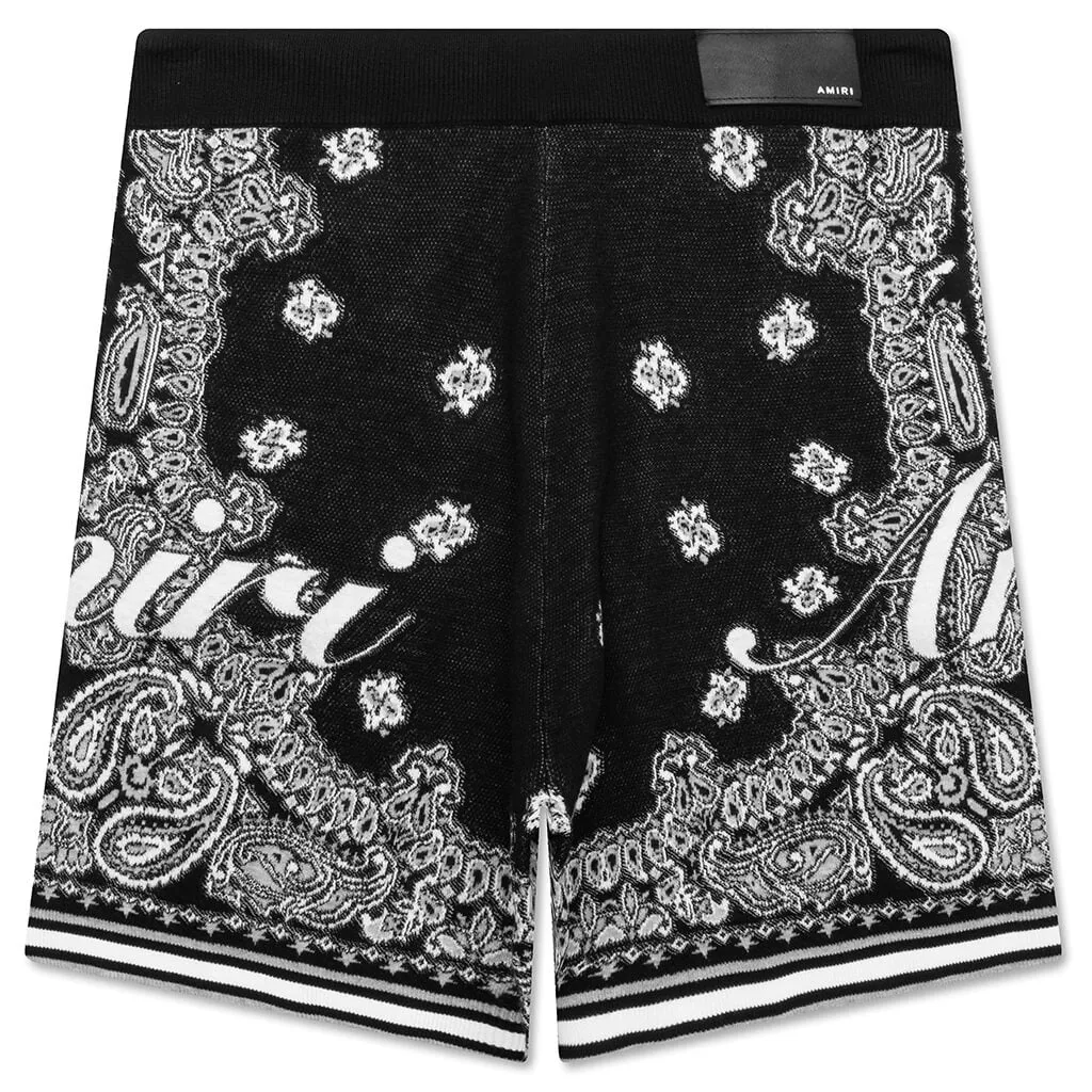 Cotton Bandana Short - Black