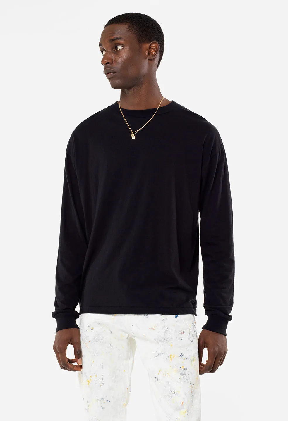 Cotton Cashmere Pullover / Black