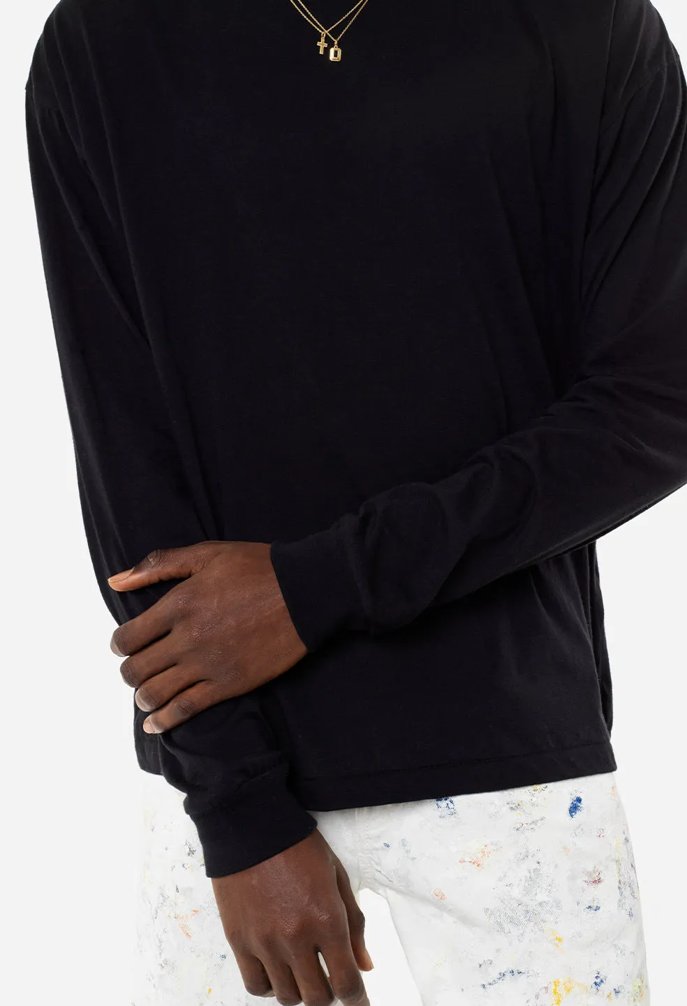 Cotton Cashmere Pullover / Black