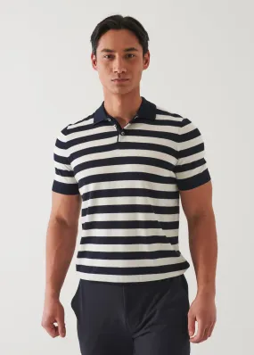 COTTON CUPRO STRIPED POLO