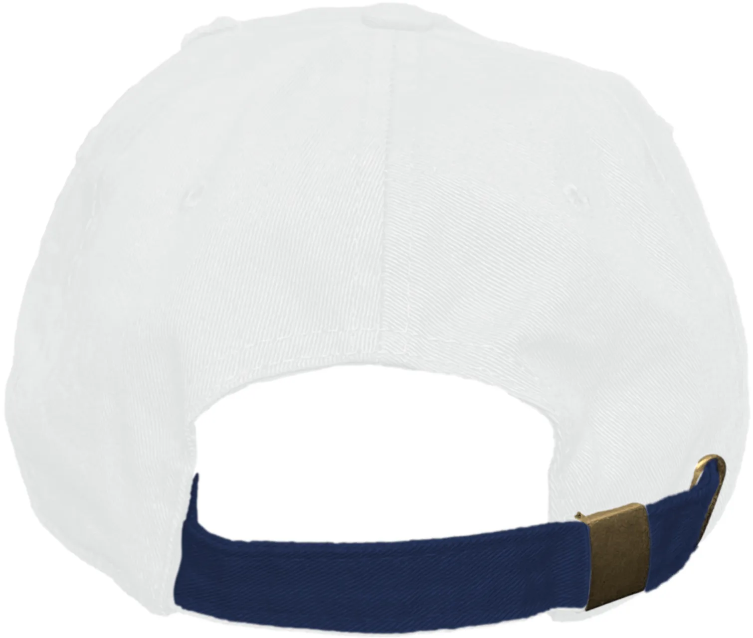 CRAZY BAWS : 2Tone White/Navy Blue Distressed Dad Hat