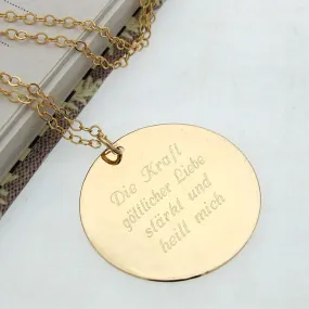 Custom Message Gold Necklace