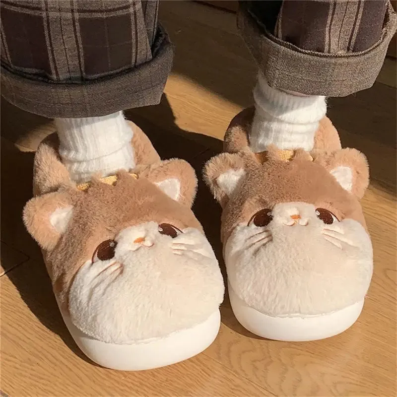 Cute Cat Cotton Slippers