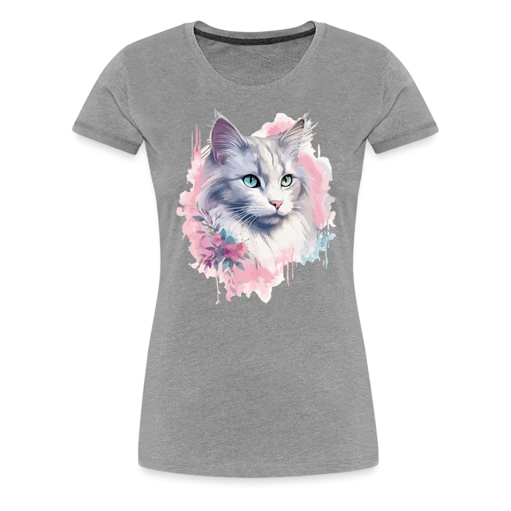 Damen T-Shirt mit Katzenmotiv "Heterochromia Cat"