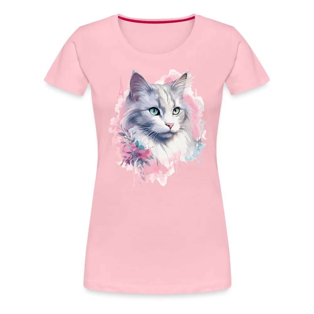 Damen T-Shirt mit Katzenmotiv "Heterochromia Cat"