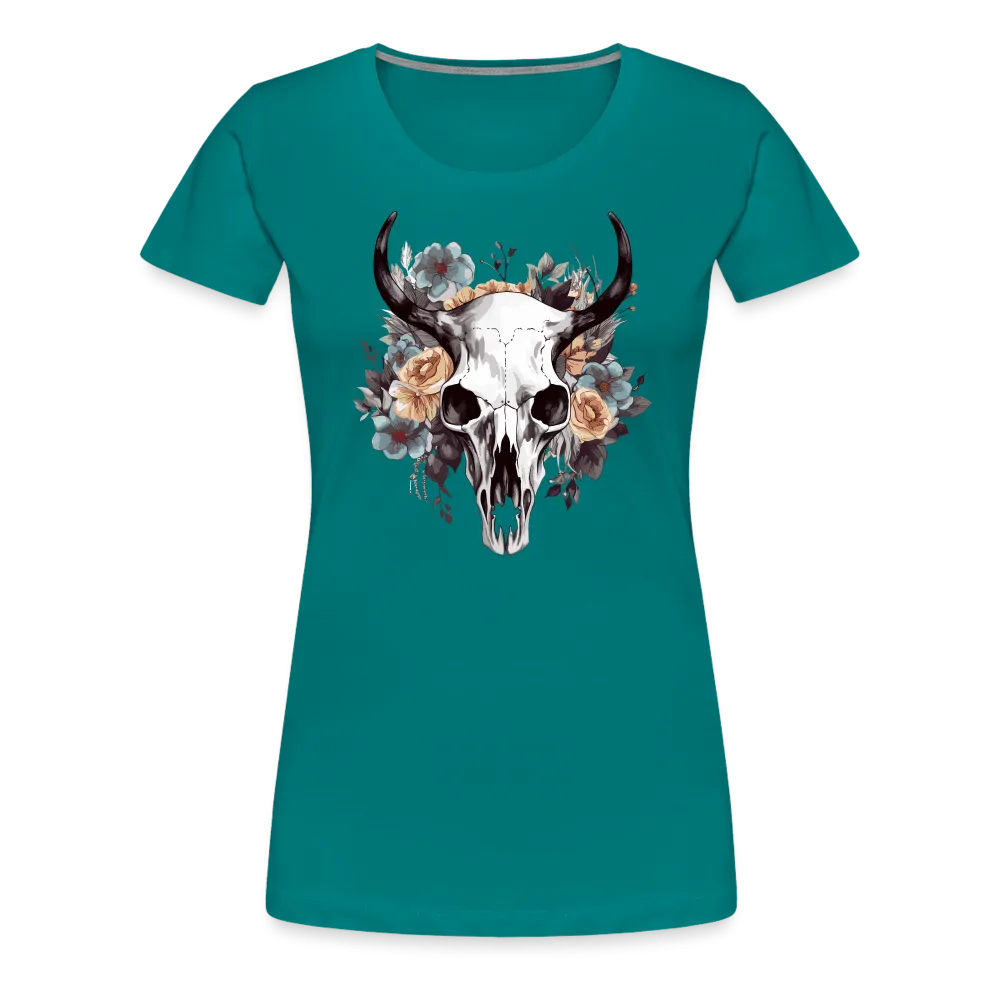 Damen T-Shirt mit Totenkopf Motiv "Boho Skull"