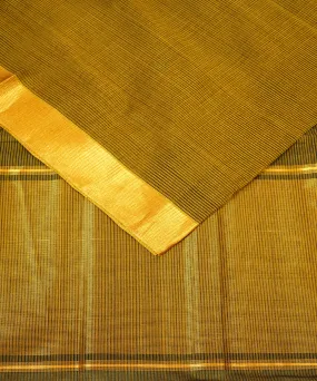 Dark green handwoven mangalagiri cotton saree