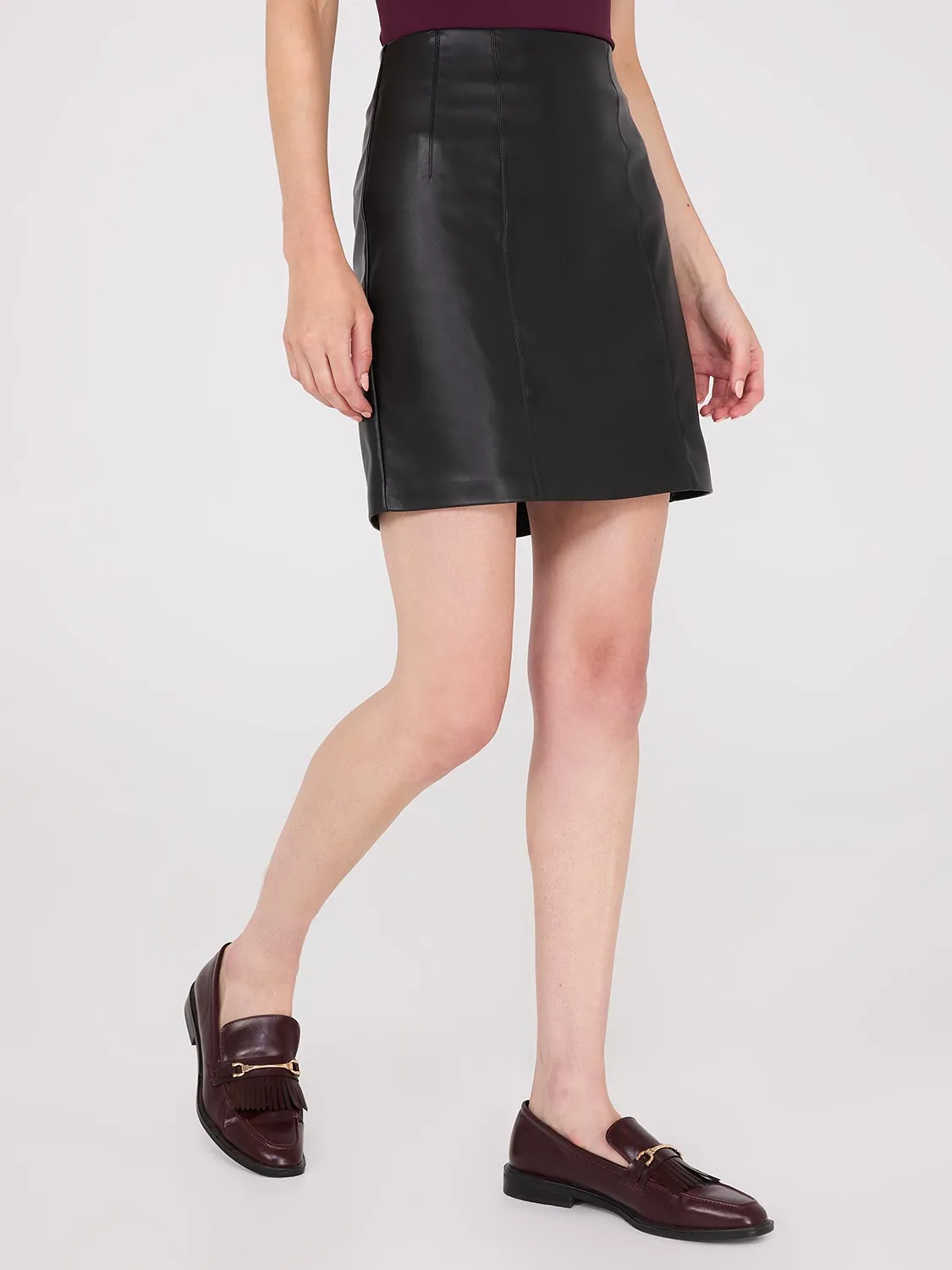 Faux Leather Mini Skirt