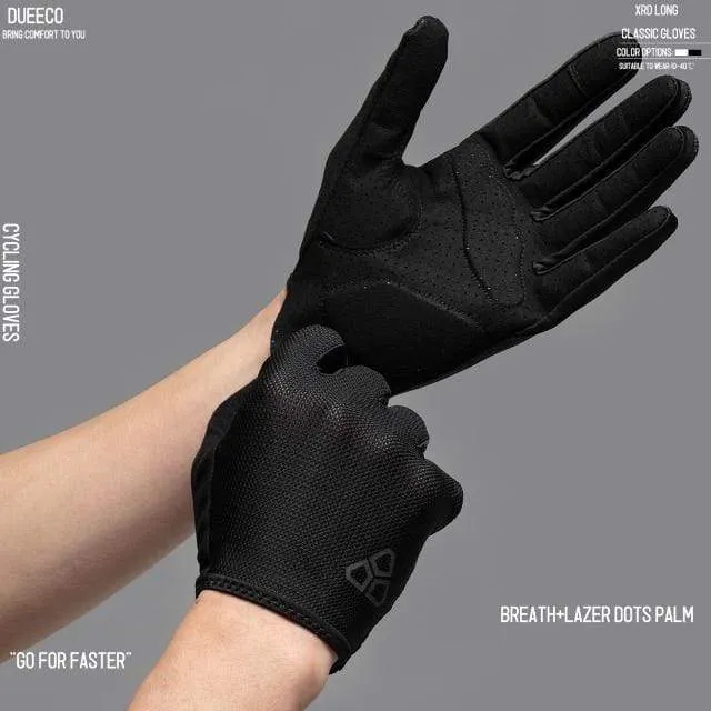 Full Finger Bicycle Gloves MTB MX Gloves XRD Pad Shock Absorbing Non-Slip Touch Screen Design For Men And Women