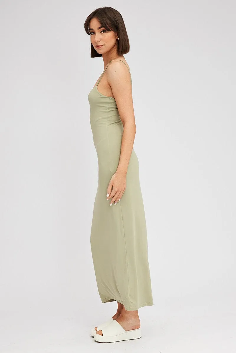 Green Supersoft Maxi Dress Sleeveless