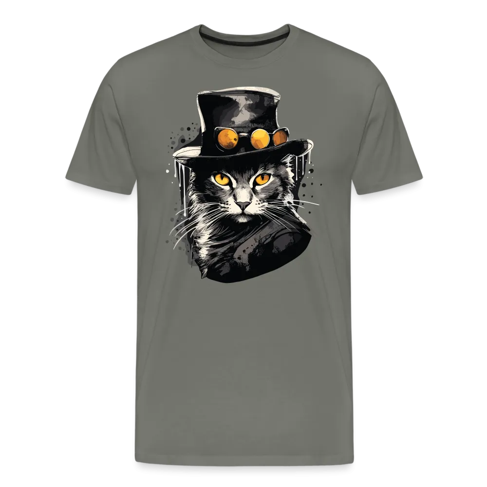 Herren T-Shirt mit Katzenmotiv "Bayou Cat"