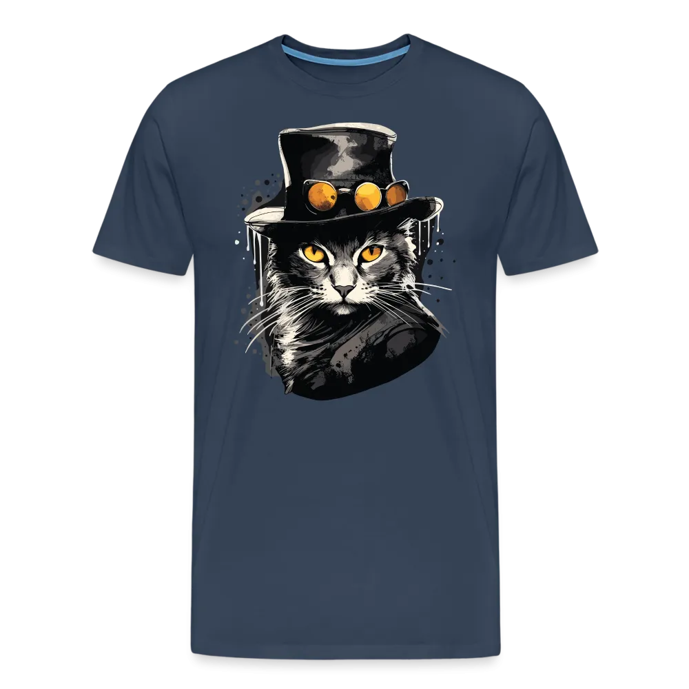 Herren T-Shirt mit Katzenmotiv "Bayou Cat"