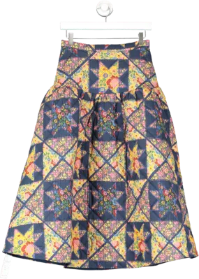 Hunter Bell Blue The Remy Skirt In Wales Quilt UK 8