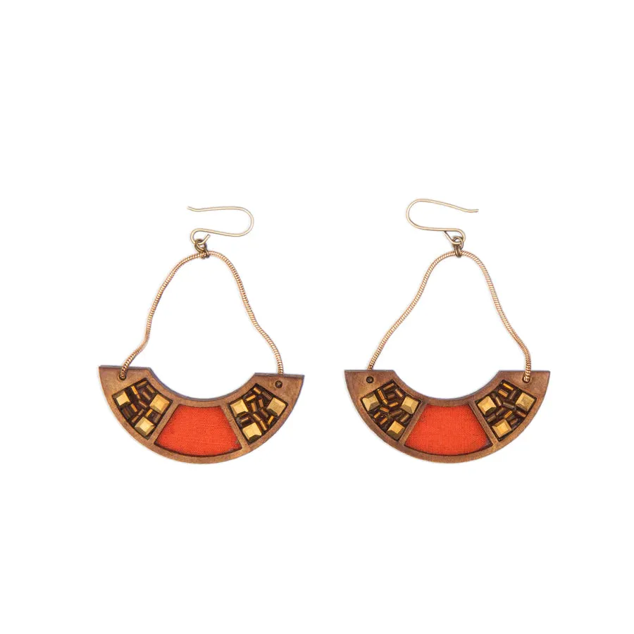 INKATURAH Banana Boat African Print Earrings