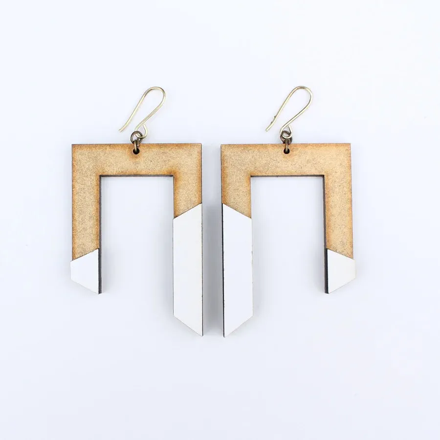 INKATURAH See-Saw African Print Earrings